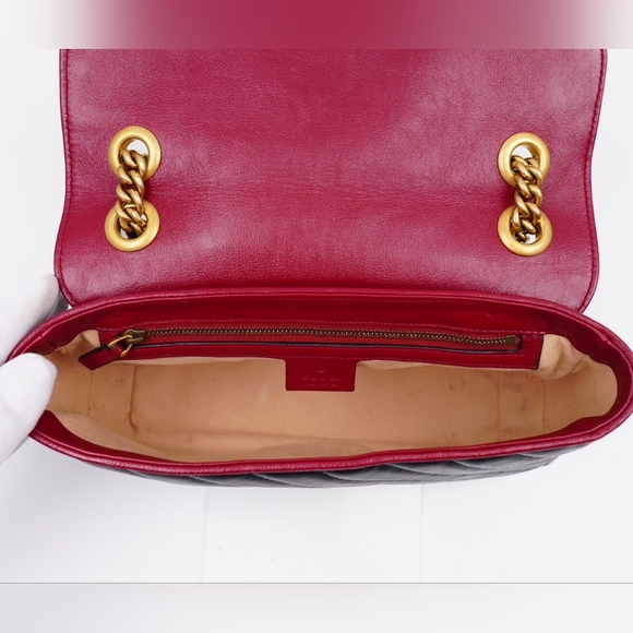 ❌️❌️SOLD❌️❌️AU21❤️ GUCCI Matelasse Diagonal Torchon GG Marmont Shoulder Bag - Picture 14 of 14